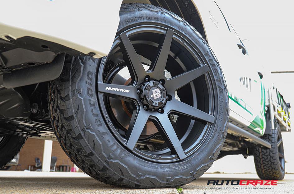 TOYOTA HILUX 4WD AVALANCHE MATTE BLACK MILLED FONT